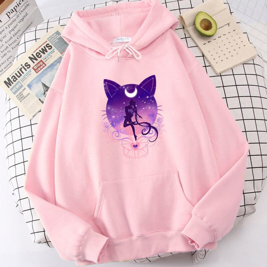 Sailor Moon Cat Moon Hoodie