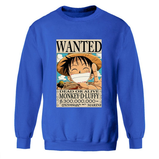 One Piece WANTED Monkey D Luffy Long Sleeve Shirt