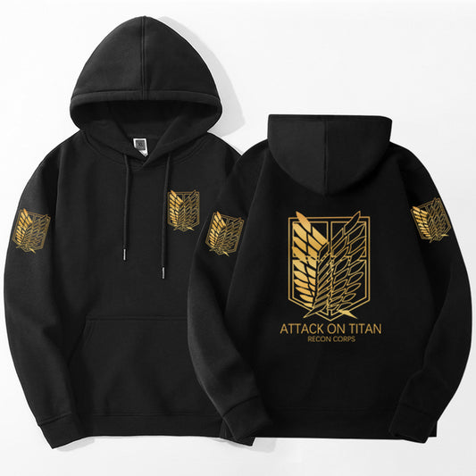 Attack On Titan Survey Corps Golden Emblem Hoodie