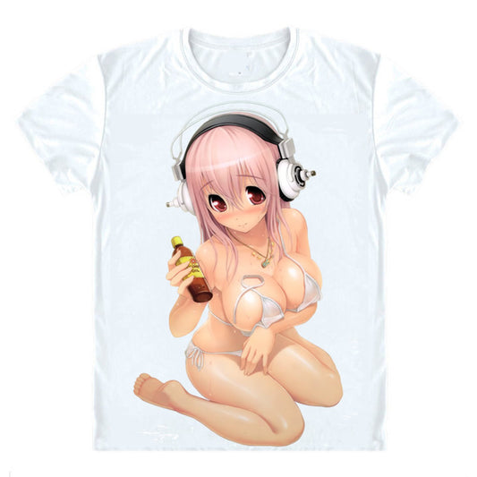 Super Sonico Oil Digital Printed T-Shirt