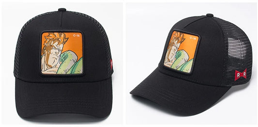 Dragon Ball Z Android 16 Signature Black Trucker Hat