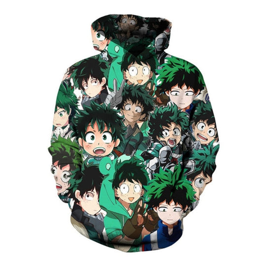 My Hero Academia Deku All Over Overload Hoodie