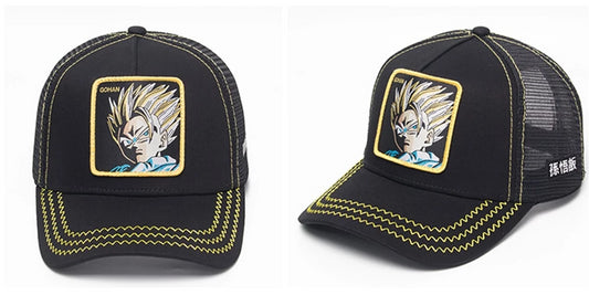 Dragon Ball Z Super Saiyan Gohan Signature Black Trucker Hat