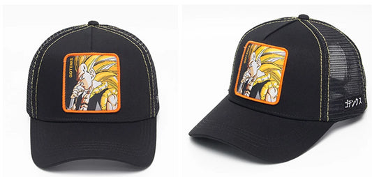Dragon Ball Z Super Saiyan 3 Gotenks Signature Black Trucker Hat