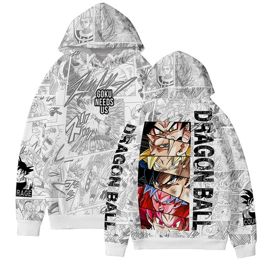 Dragon Ball Z Goku Needs Us Manga Hoodie