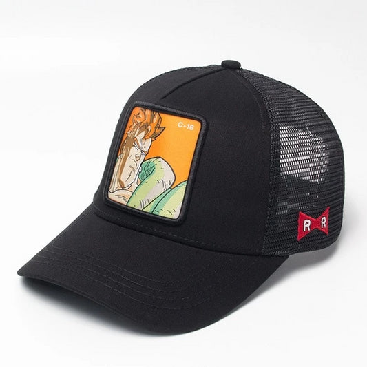 Dragon Ball Z Android 16 Signature Black Trucker Hat