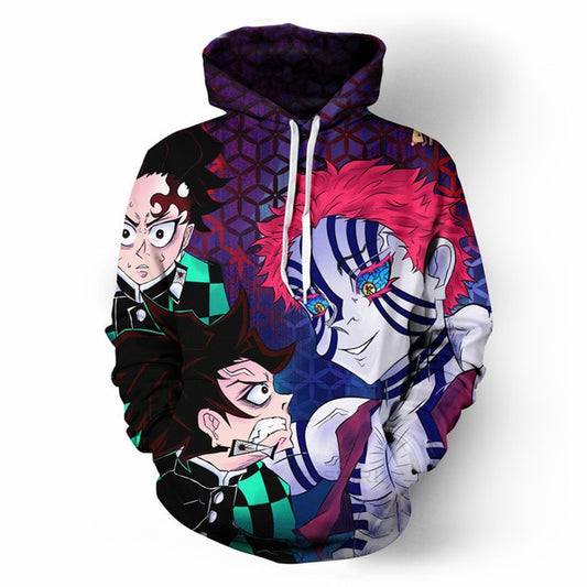 Demon Slayer Tanjiro V.S. Akaza All Over Hoodie