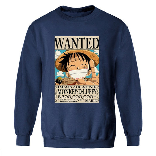 One Piece WANTED Monkey D Luffy Long Sleeve Shirt