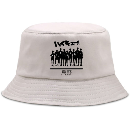 Haikyuu Karasuno Full team Outlined Bucket Hat