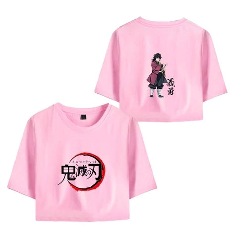 Demon Slayer Giyu Tomioka Mid-Riff T-shirt