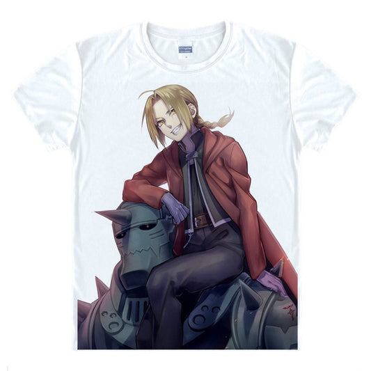 Fullmetal Alchemist Edward and Alphonse Playful Pose Digital Printed T-Shirt