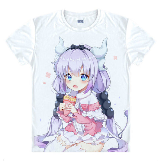 Dragon Maid Kanna Cute Pose Digital Printed T-Shirt
