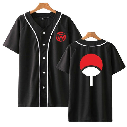 Naruto Uchiha Clan Emblem and Sharingan Team Jersey