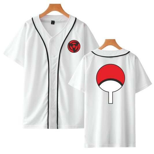 Naruto Uchiha Clan Emblem and Sharingan Team Jersey