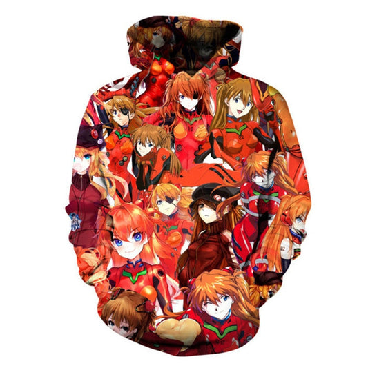 Neon Genesis Evangelion Asuka Langley OVERLOAD Hoodie