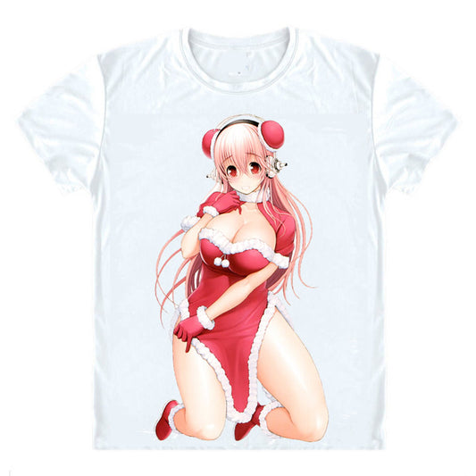 Super Sonico Mrs. Santa Digital Printed T-Shirt