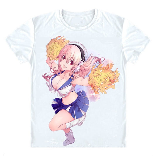 Super Sonico Cheerleader Digital Printed T-Shirt