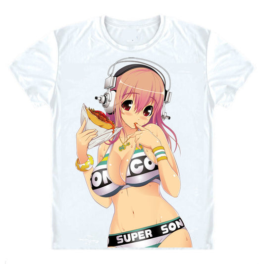 Super Sonico Taco Digital Printed T-Shirt