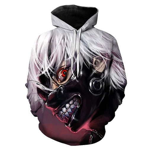 Tokyo Ghoul Kaneki Ken 3D Style Intense Hoodie