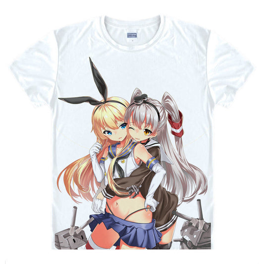 Kantai Collection Shimakaze and Amatsukaze Digital Printed T-Shirt