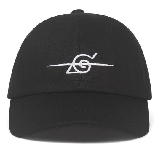 Crossed Out Hidden Leaf Village Symbol Cap